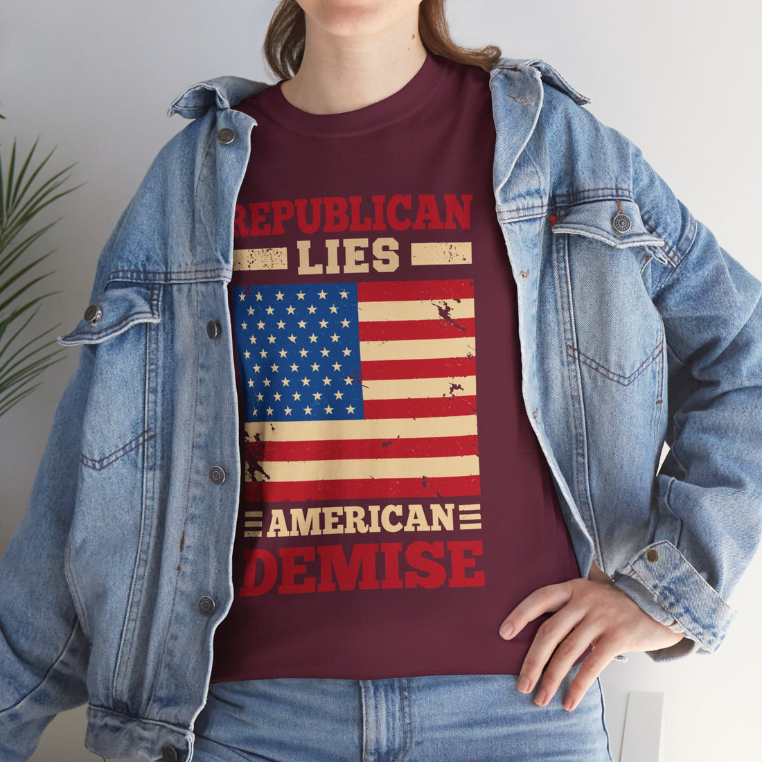 Republican Lies American Demise Unisex Heavy Cotton Tee