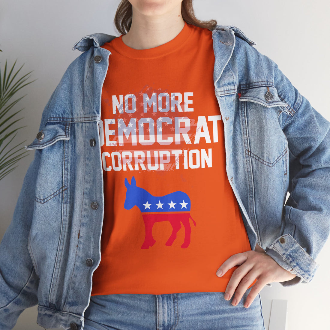 No More Democrat Corruption Unisex Heavy Cotton Tee