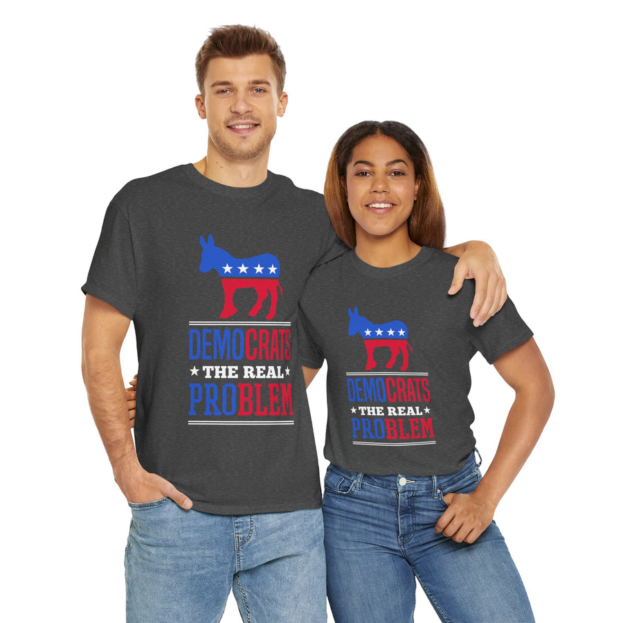 Democrats The Real Problem Unisex Heavy Cotton Tee