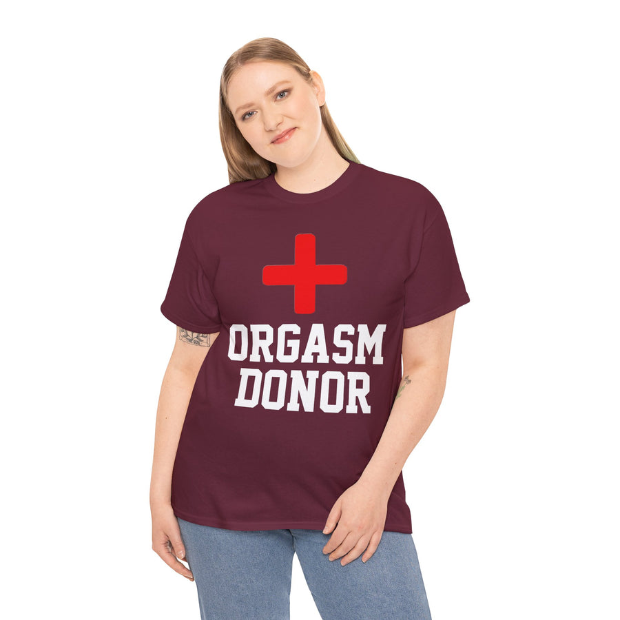 Orgasm Donor Unisex Heavy Cotton Tee