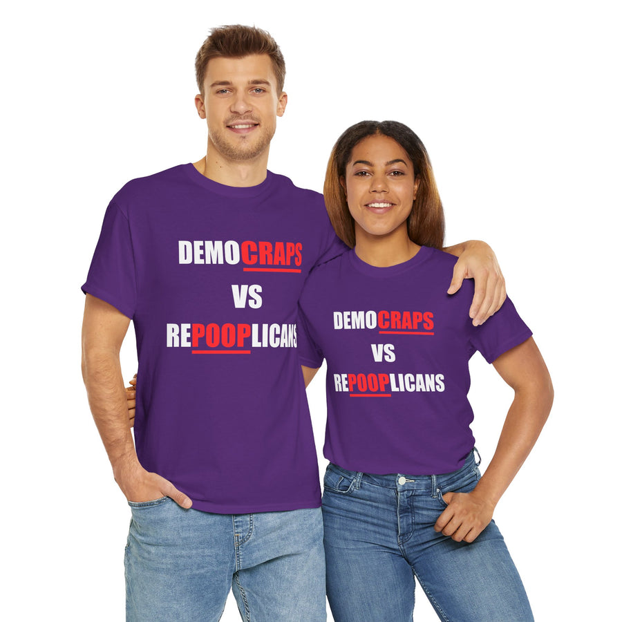 Democraps VS Repooplican Unisex Heavy Cotton Tee