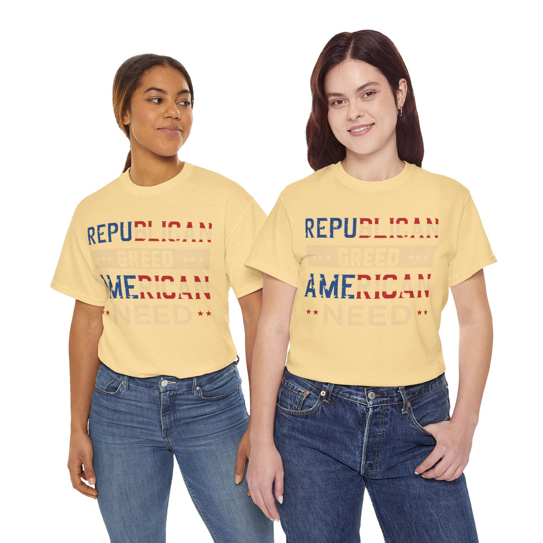 Republican Greed American Need Unisex Heavy Cotton Tee