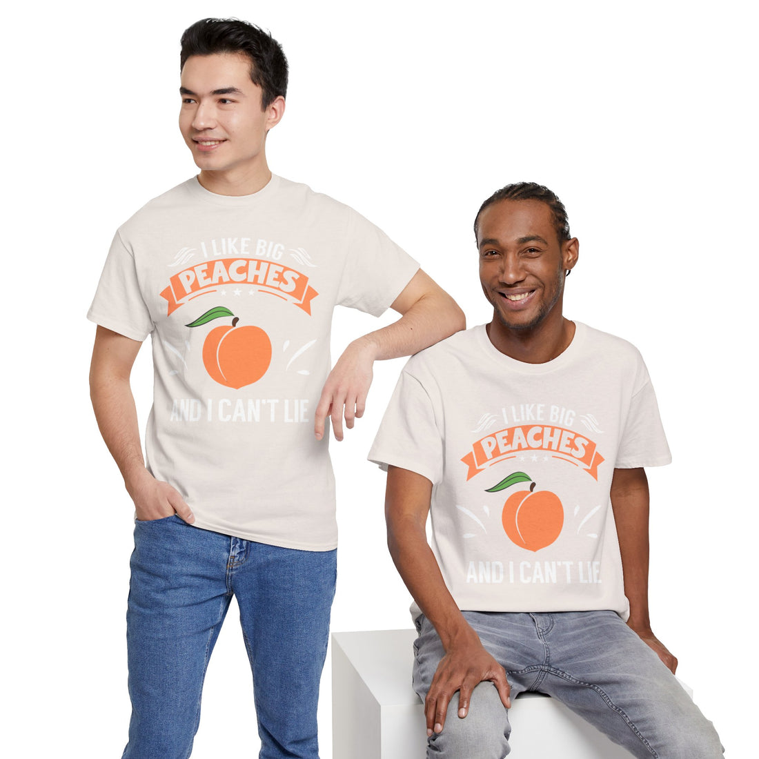 I Like Big Peaches I Can't Lie Unisex Heavy Cotton Tee