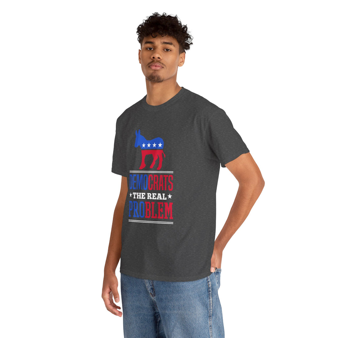 Democrats The Real Problem Unisex Heavy Cotton Tee