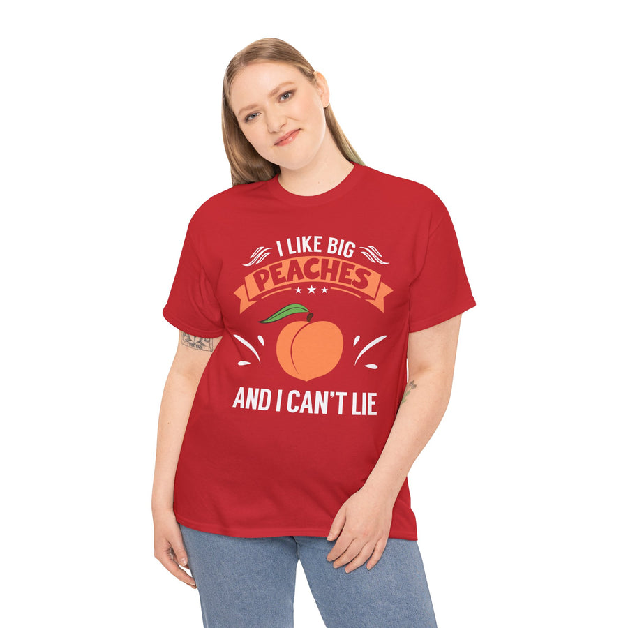 I Like Big Peaches I Can't Lie Unisex Heavy Cotton Tee