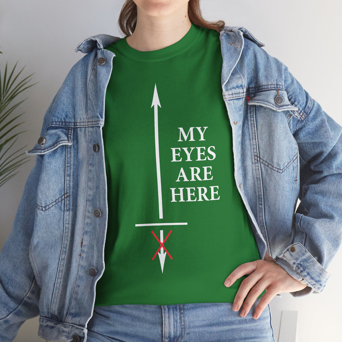 My Eyes Are Here Unisex Heavy Cotton Tee