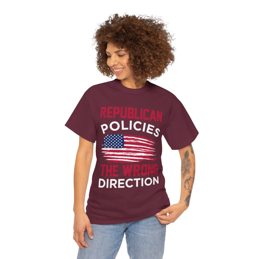 Republican Policies The Wrong Direction Unisex Heavy Cotton Tee