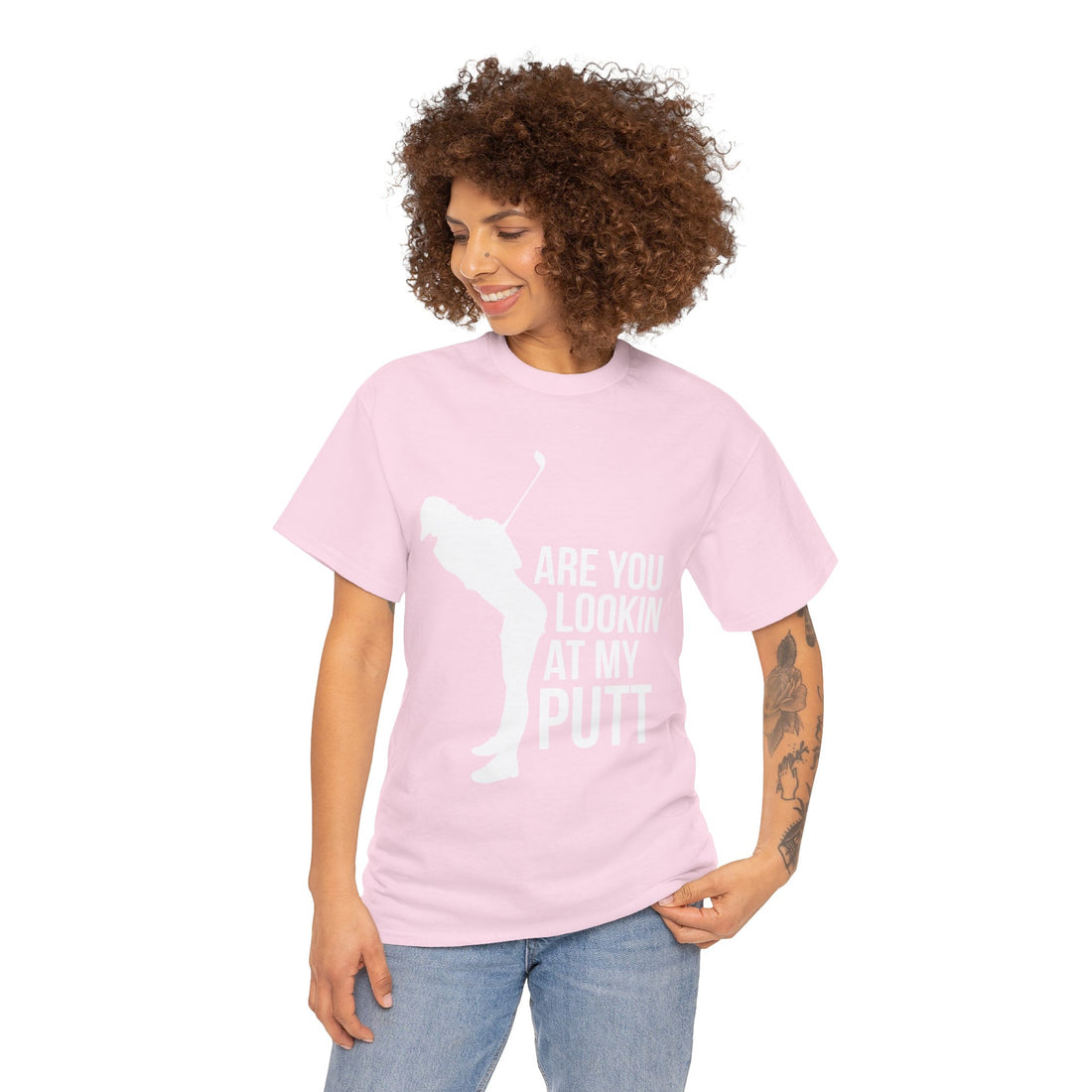 Are You Lookin At My Putt Unisex Heavy Cotton Tee