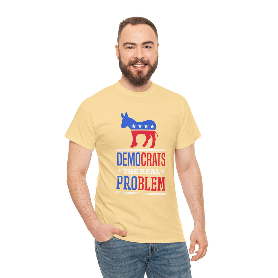 Democrats The Real Problem Unisex Heavy Cotton Tee