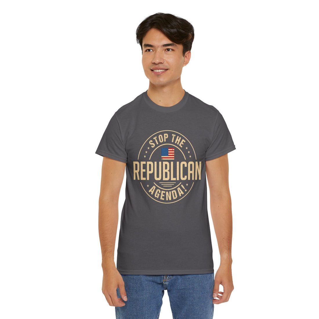 Stop The Republican Agenda! Unisex Heavy Cotton Tee