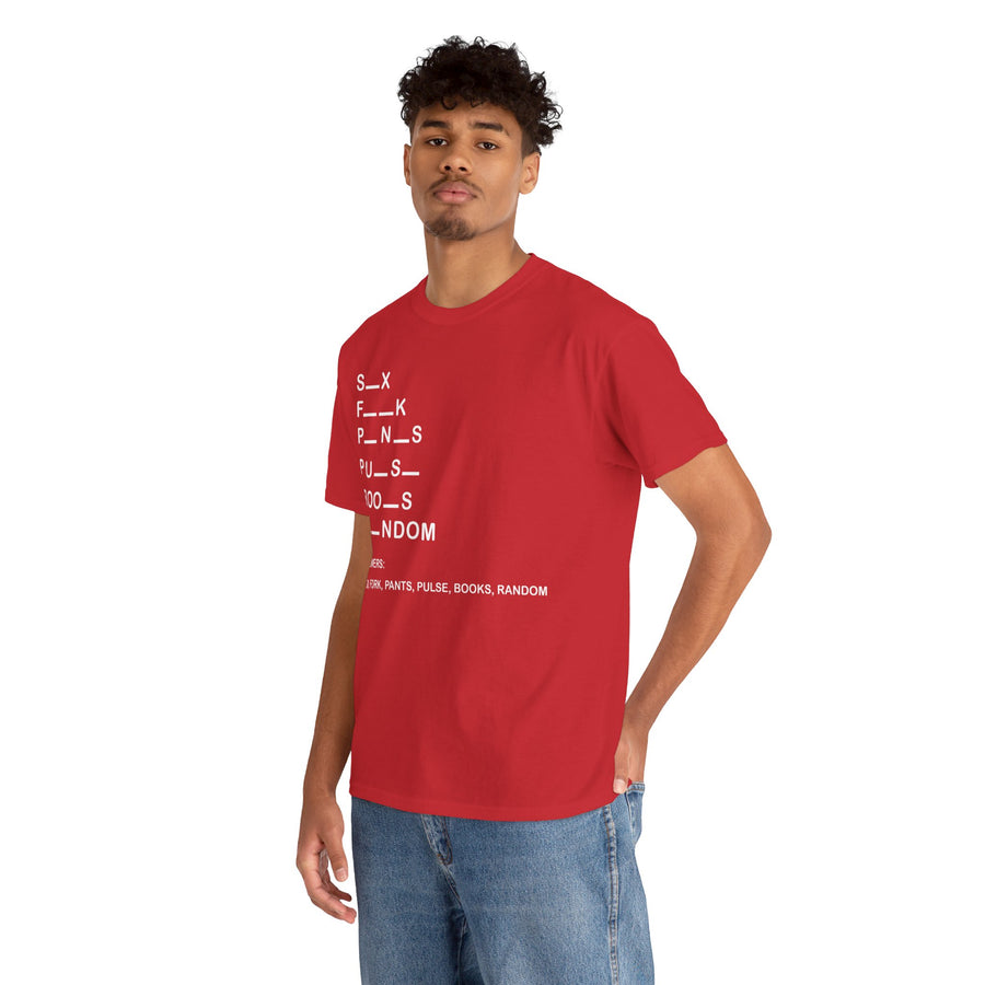 Six, Fork, Pants, Pulse, Book, Random, Unisex Heavy Cotton Tee