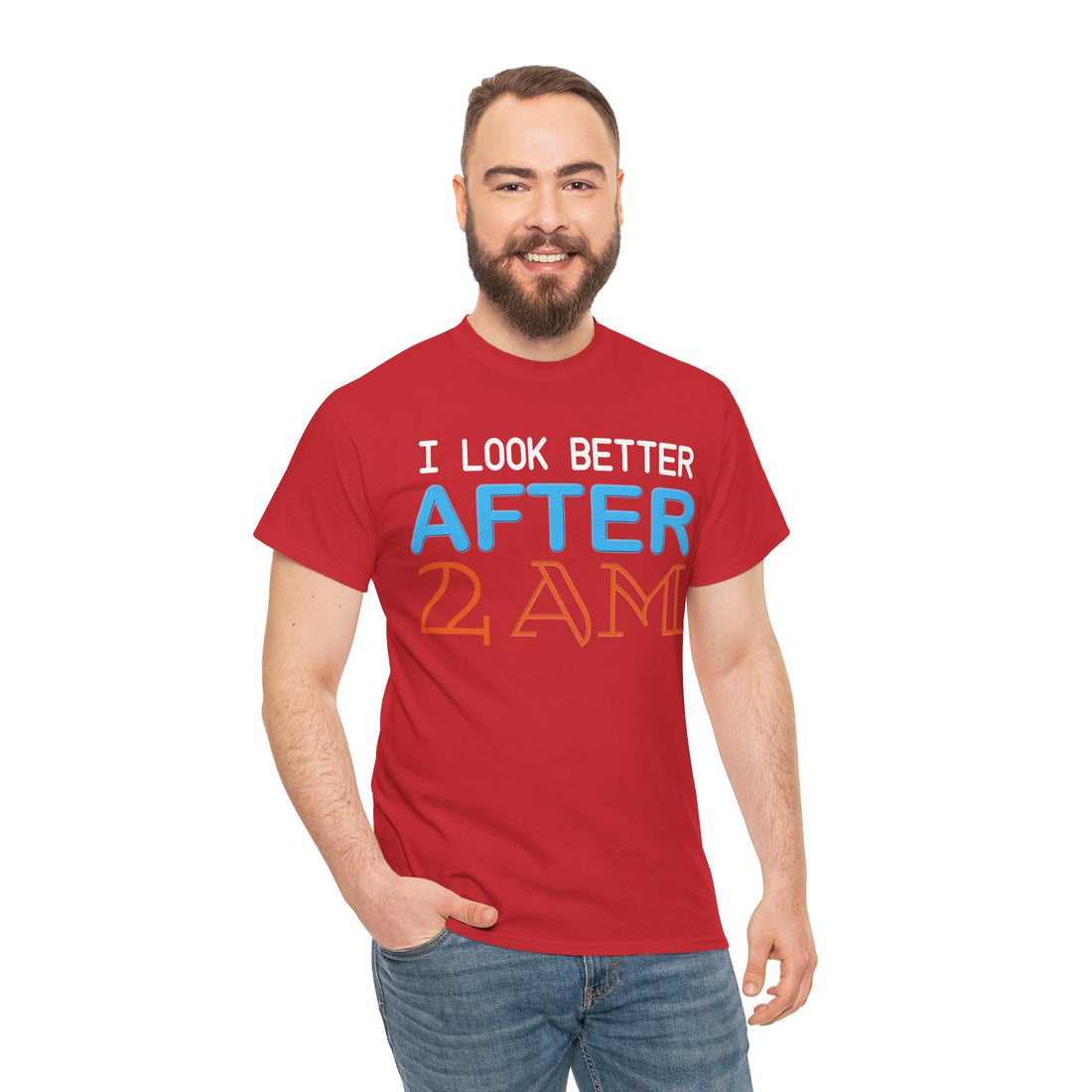 I Look Better After 2 AM Unisex Heavy Cotton Tee