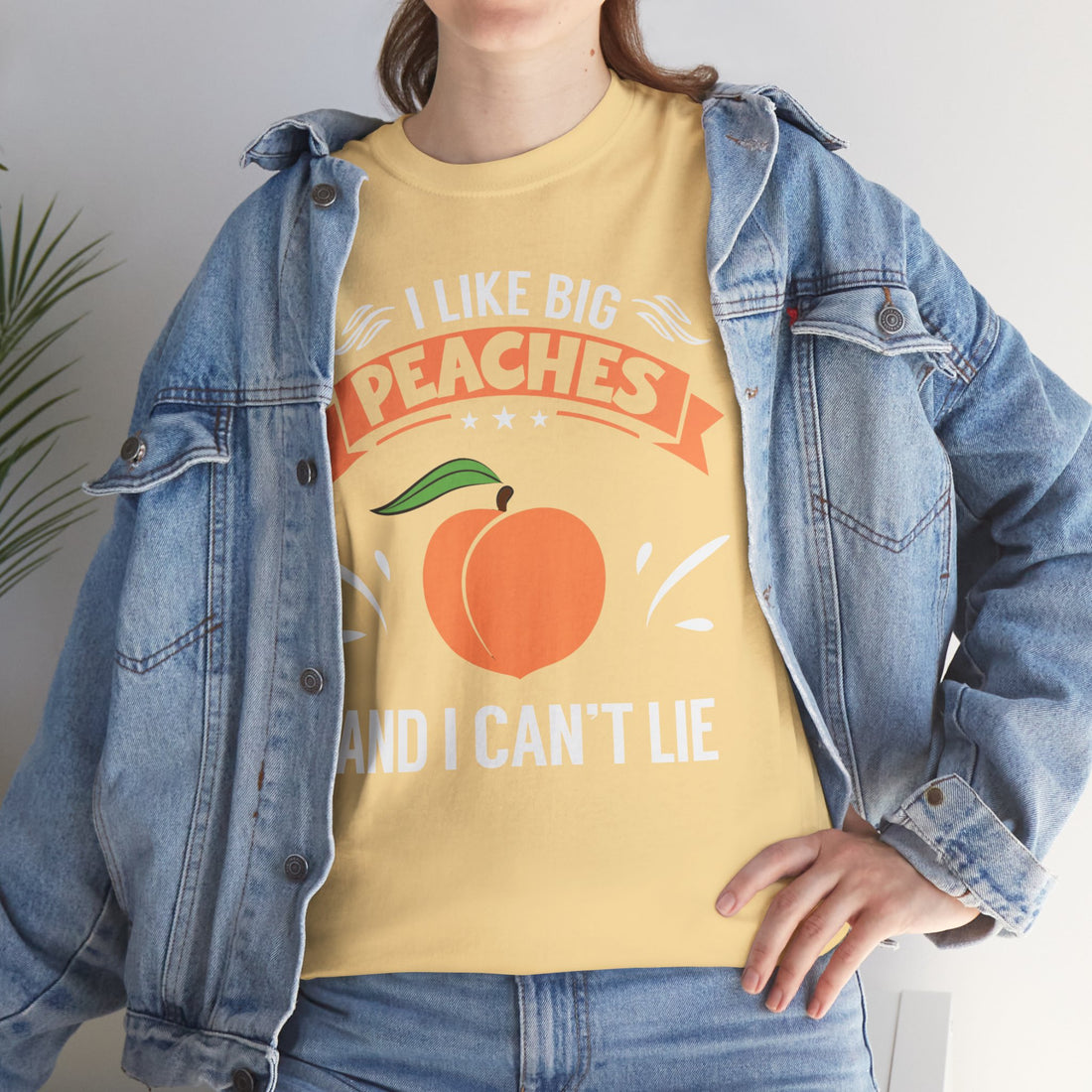 I Like Big Peaches I Can't Lie Unisex Heavy Cotton Tee