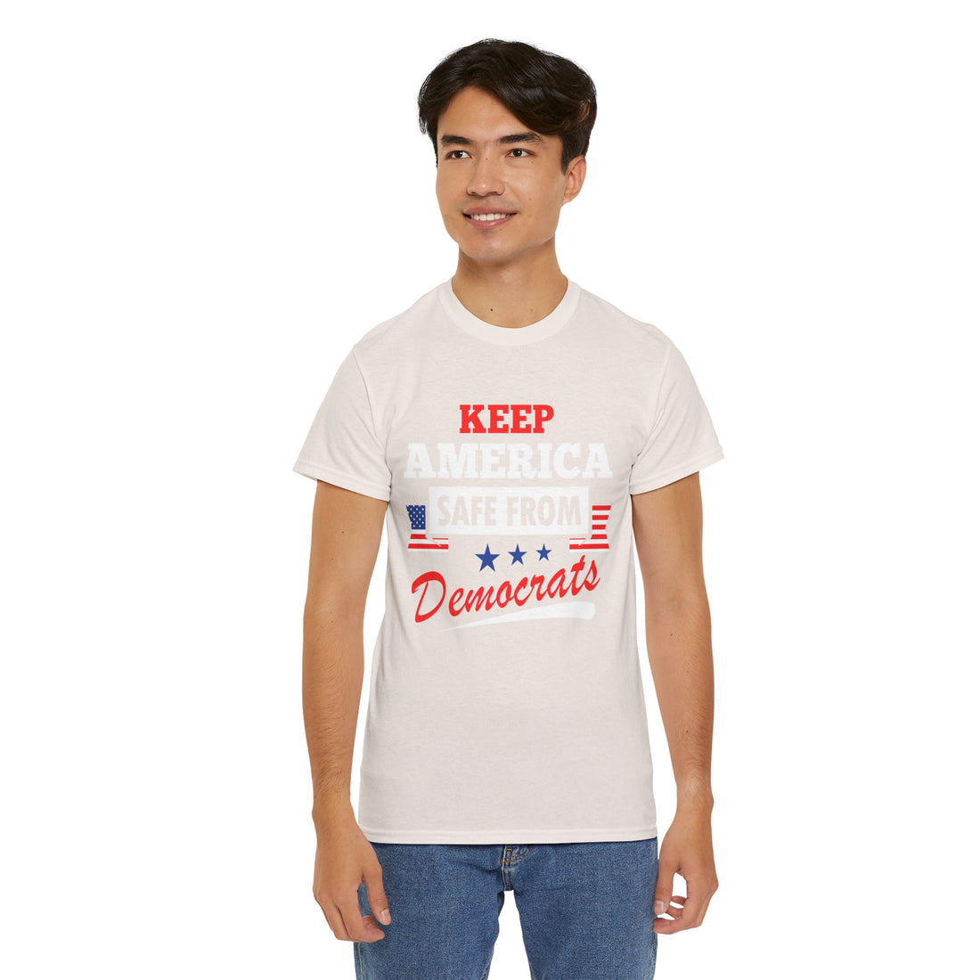 Keep America Safe From Democrats Unisex Heavy Cotton Tee