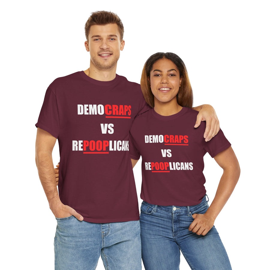 Democraps VS Repooplican Unisex Heavy Cotton Tee