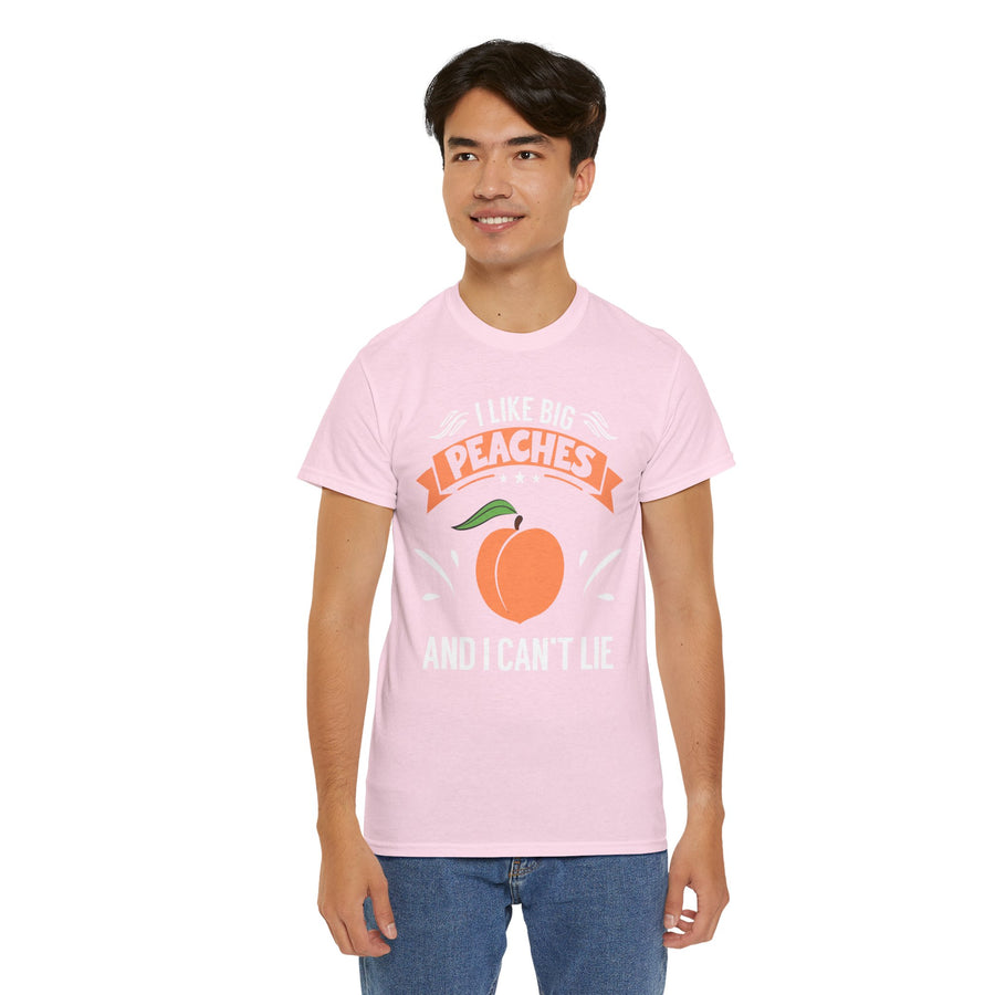 I Like Big Peaches I Can't Lie Unisex Heavy Cotton Tee