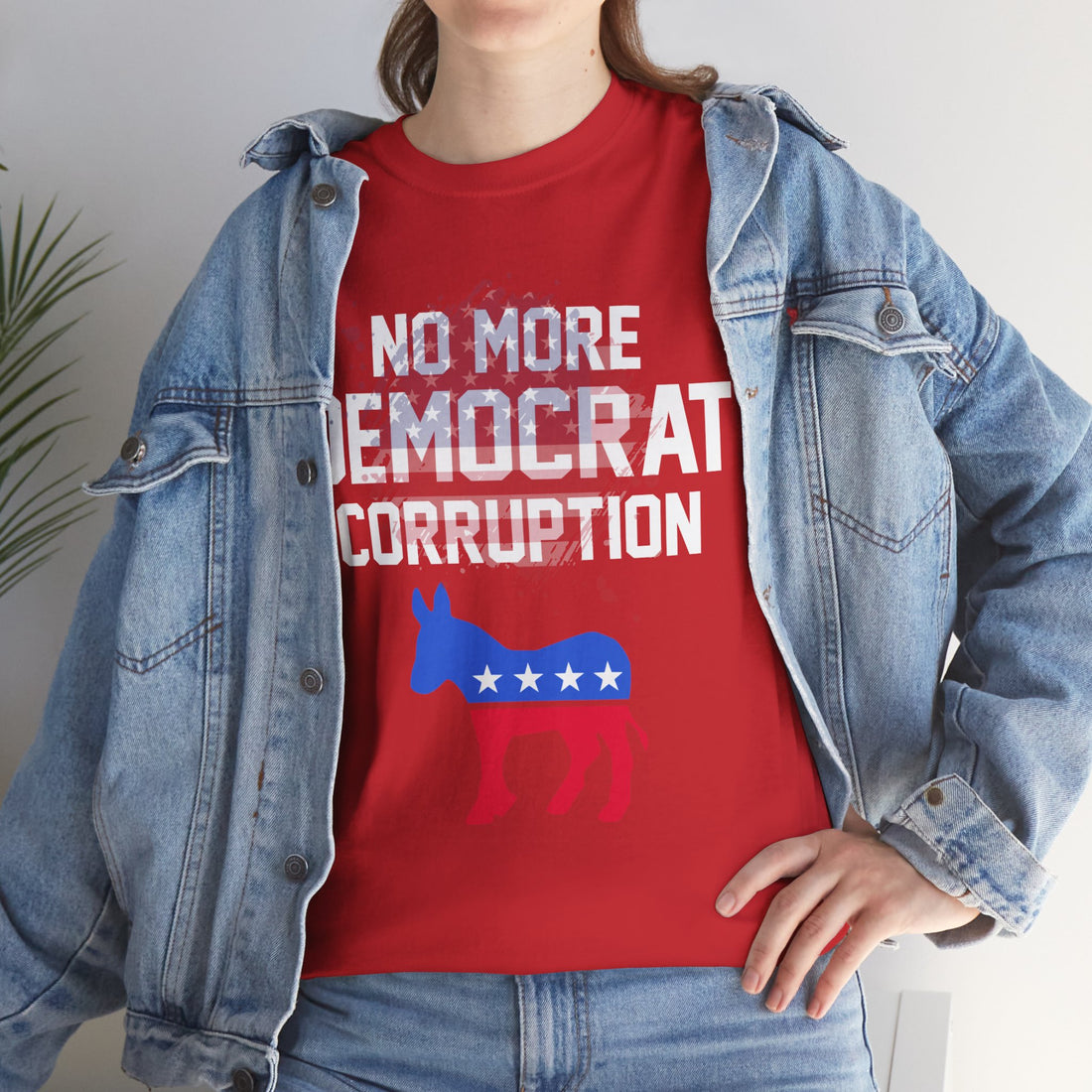 No More Democrat Corruption Unisex Heavy Cotton Tee