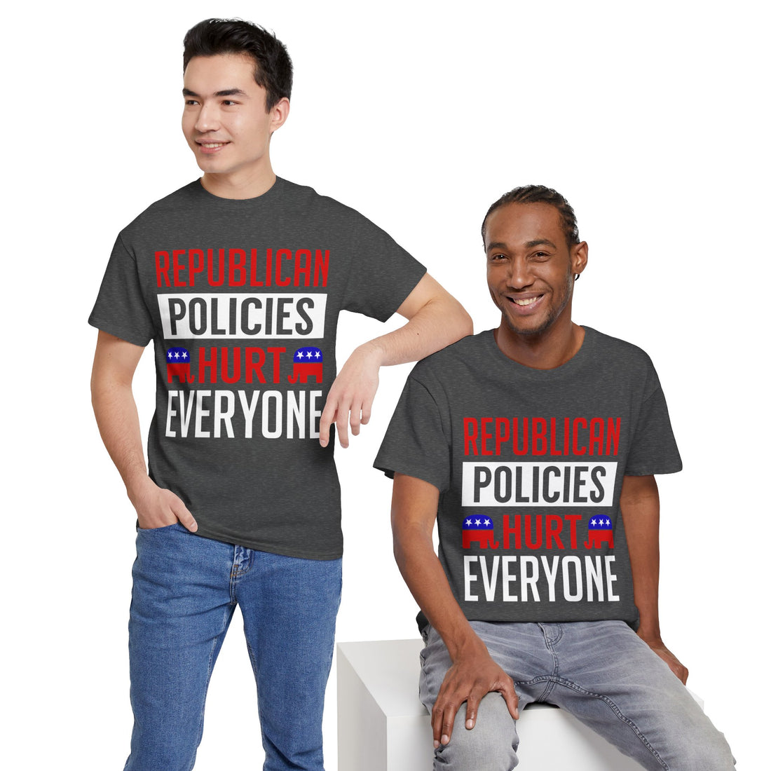 Republican Policies Hurt Everyone Unisex Heavy Cotton Tee