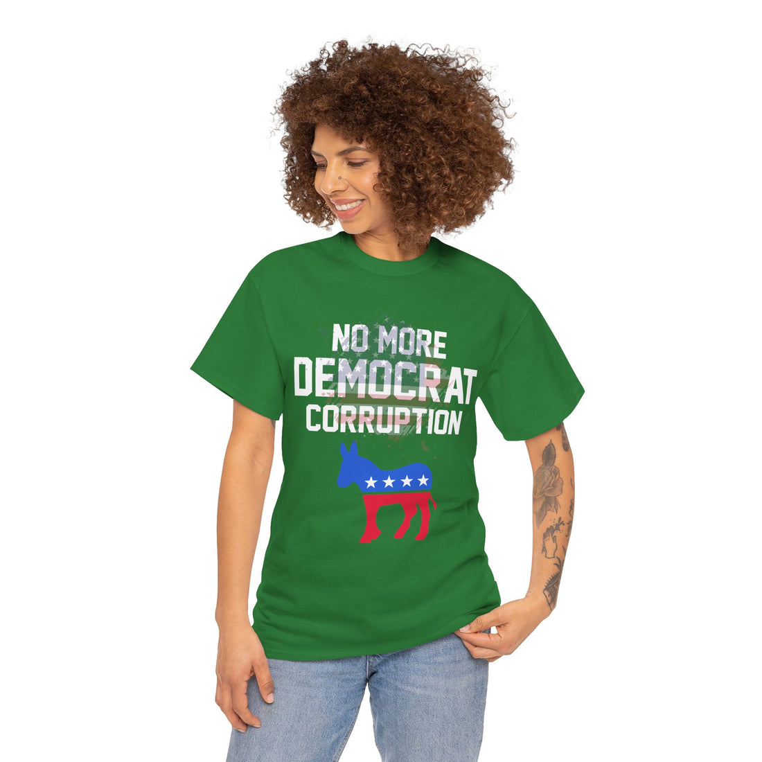 No More Democrat Corruption Unisex Heavy Cotton Tee