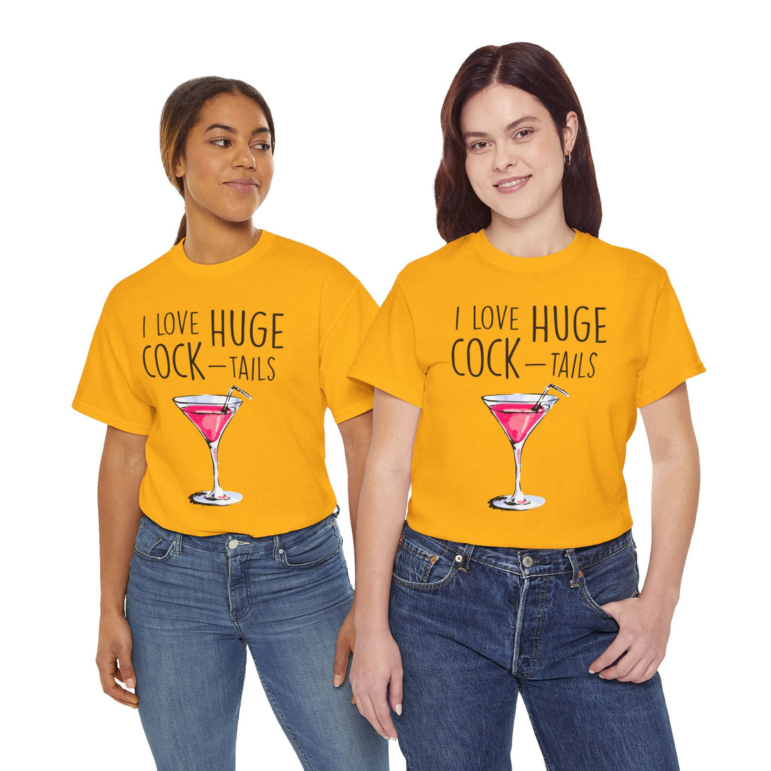 I Love Huge Cock Tails Unisex Heavy Cotton Tee