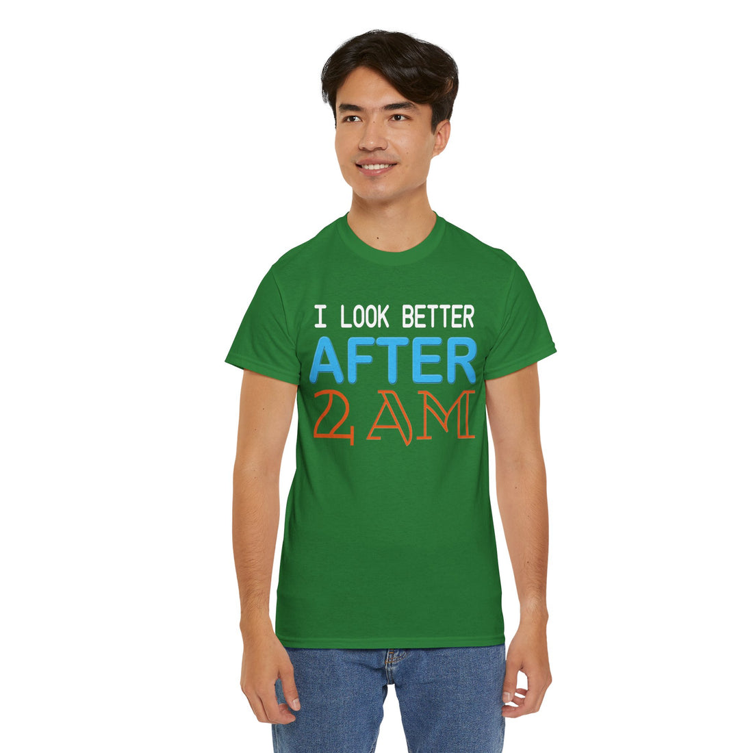 I Look Better After 2 AM Unisex Heavy Cotton Tee