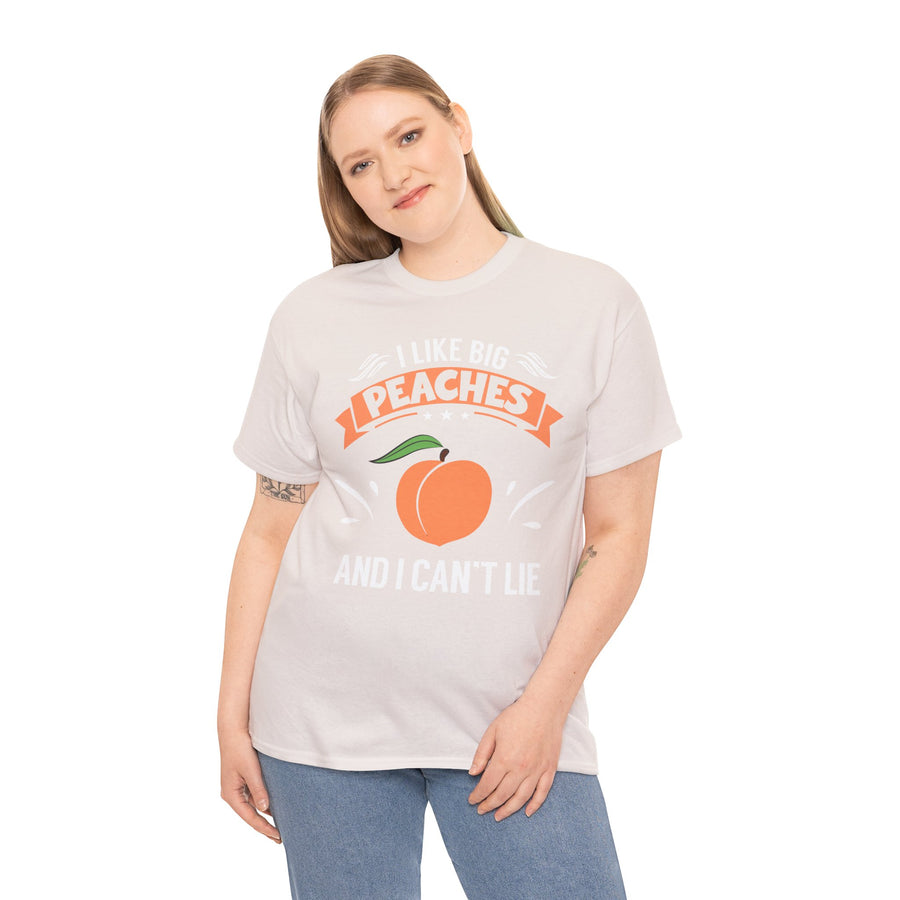 I Like Big Peaches I Can't Lie Unisex Heavy Cotton Tee