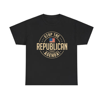 Stop The Republican Agenda! Unisex Heavy Cotton Tee