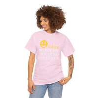 Smile When You Wear No Underwear Unisex Heavy Cotton Tee