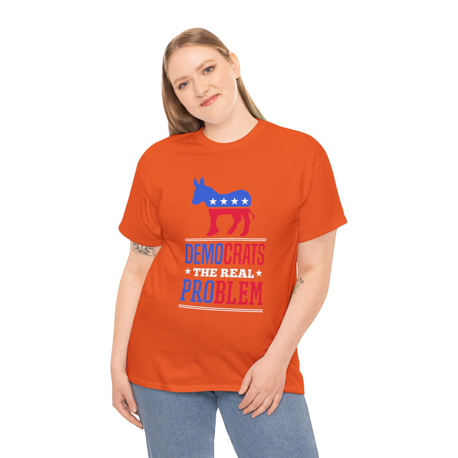 Democrats The Real Problem Unisex Heavy Cotton Tee