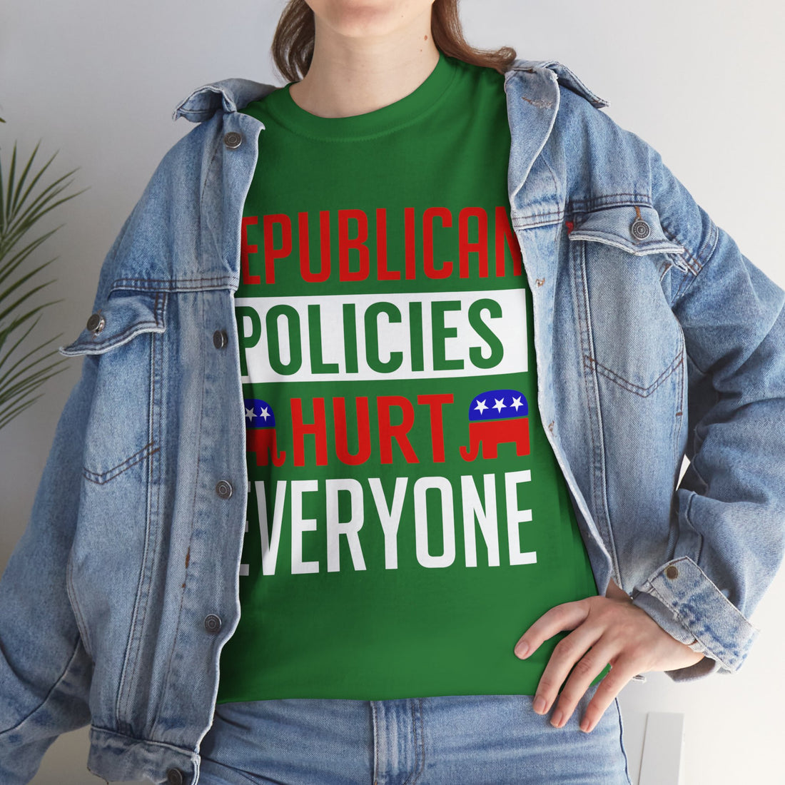 Republican Policies Hurt Everyone Unisex Heavy Cotton Tee