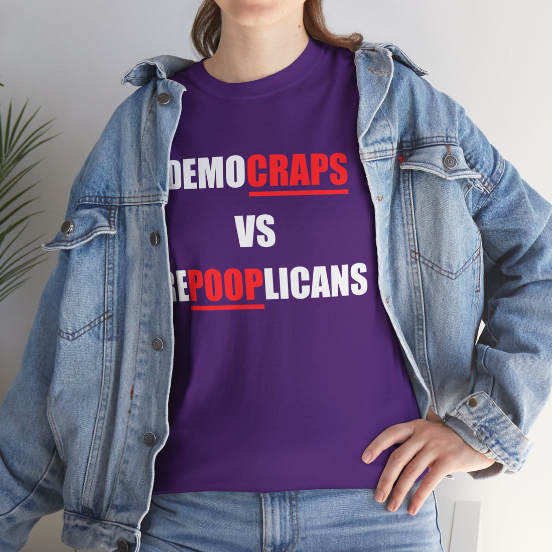 Democraps VS Repooplican Unisex Heavy Cotton Tee