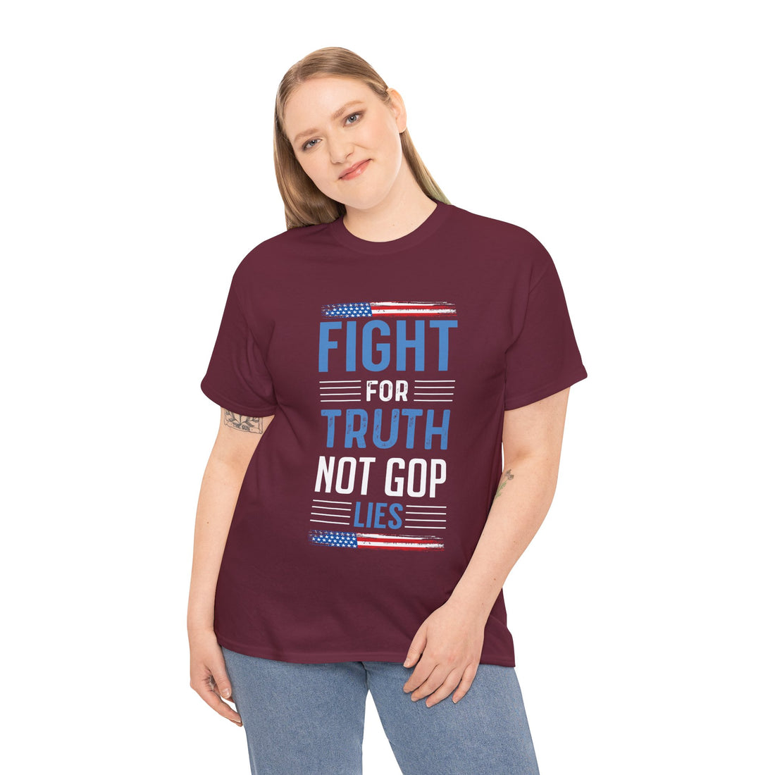 Fight For Truth Not GOP Lies Unisex Heavy Cotton Tee