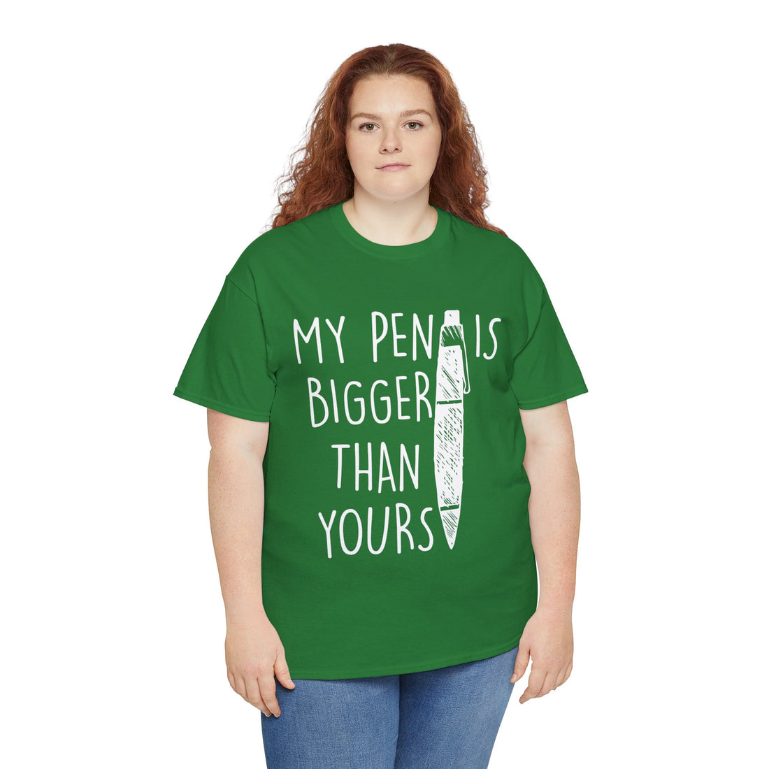 My Pen Is Bigger Than Yours Unisex Heavy Cotton Tee