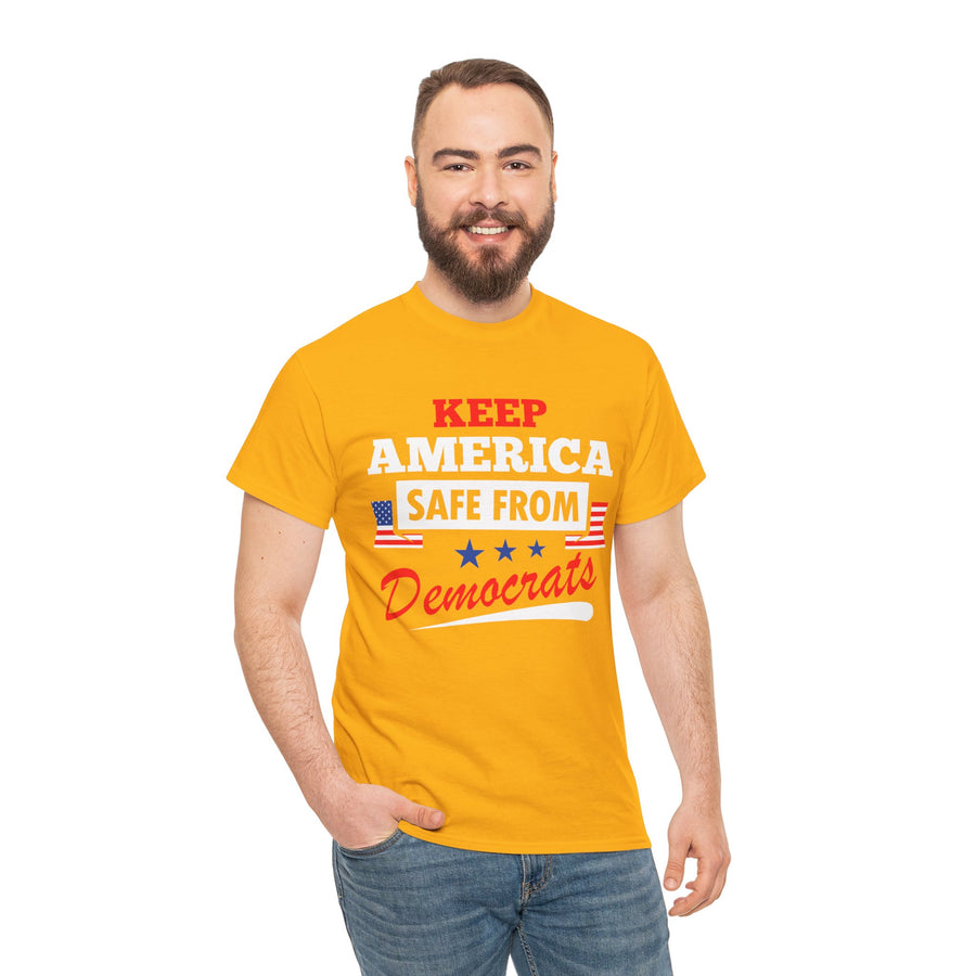 Keep America Safe From Democrats Unisex Heavy Cotton Tee