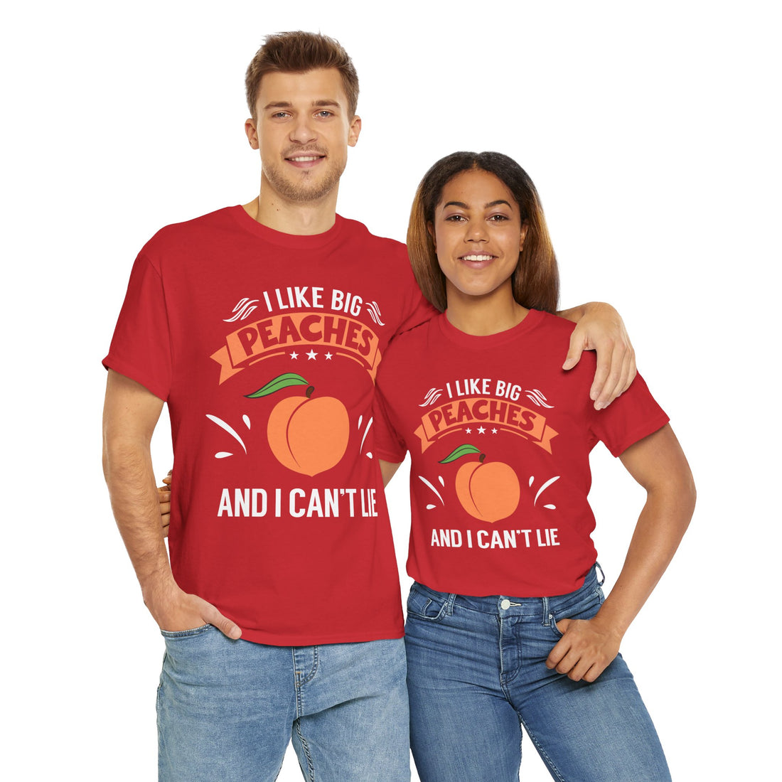 I Like Big Peaches I Can't Lie Unisex Heavy Cotton Tee