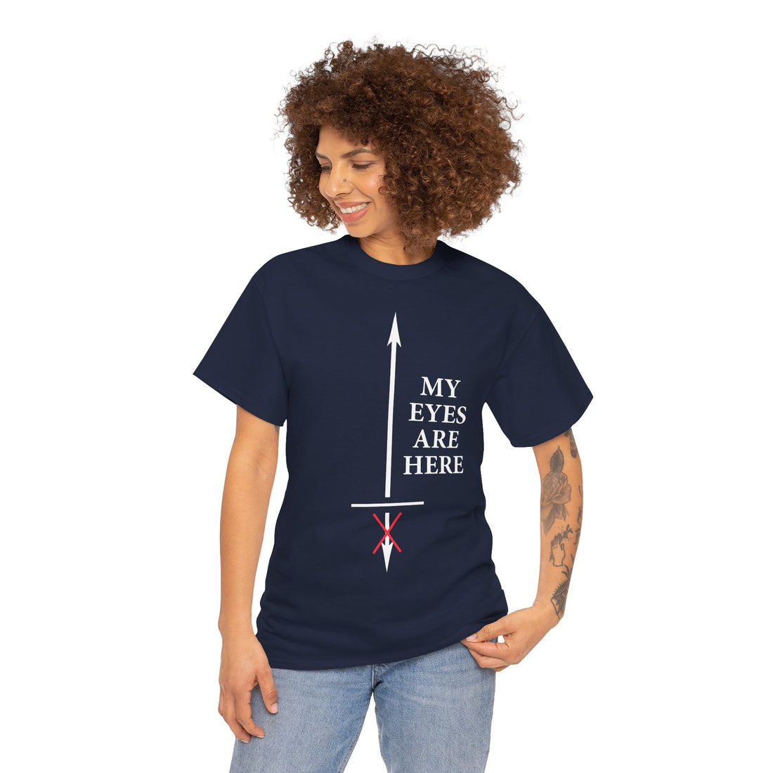 My Eyes Are Here Unisex Heavy Cotton Tee