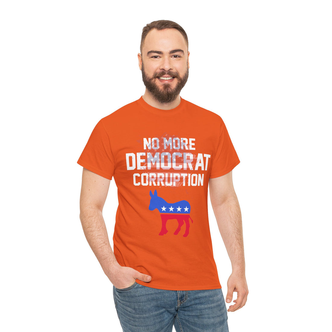 No More Democrat Corruption Unisex Heavy Cotton Tee