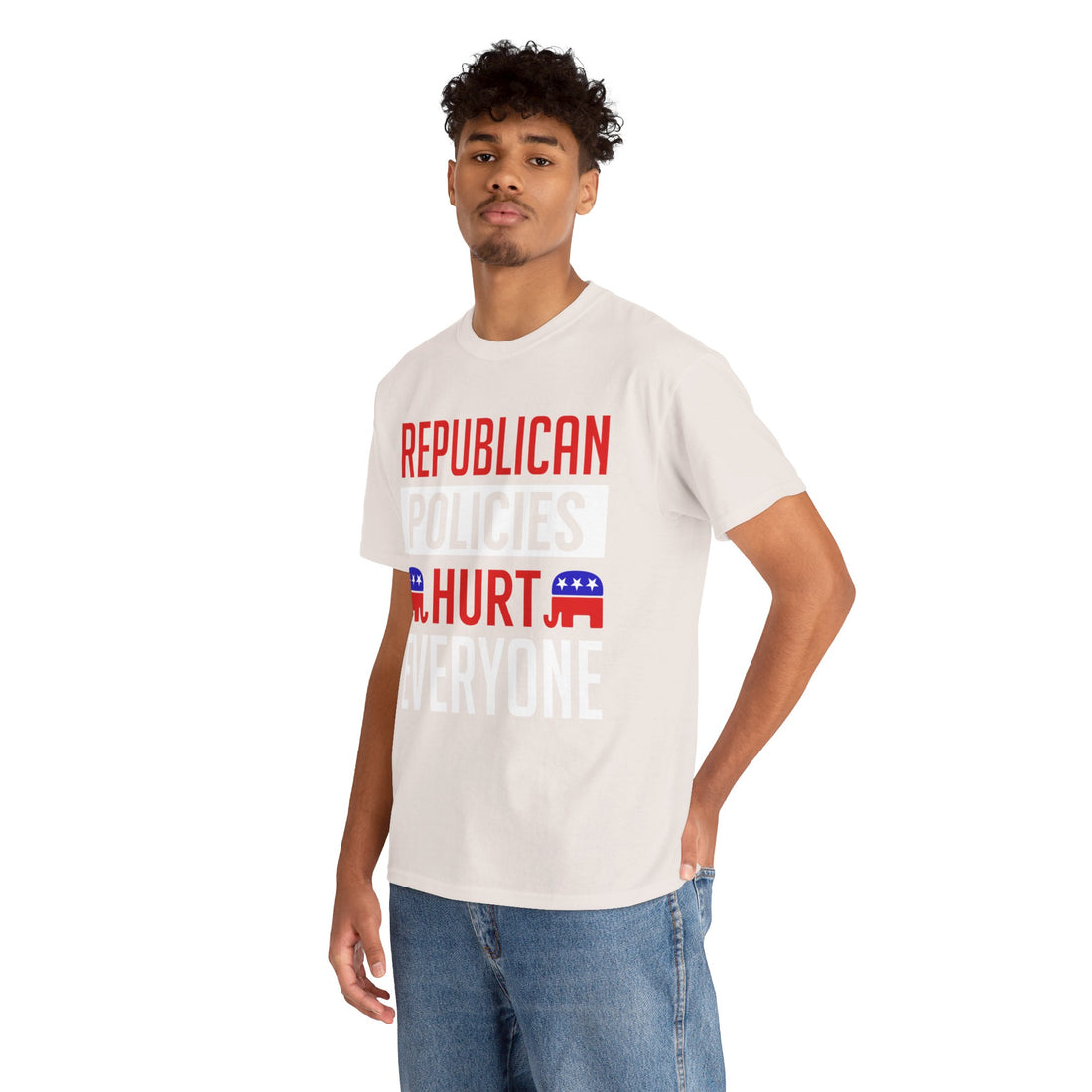 Republican Policies Hurt Everyone Unisex Heavy Cotton Tee