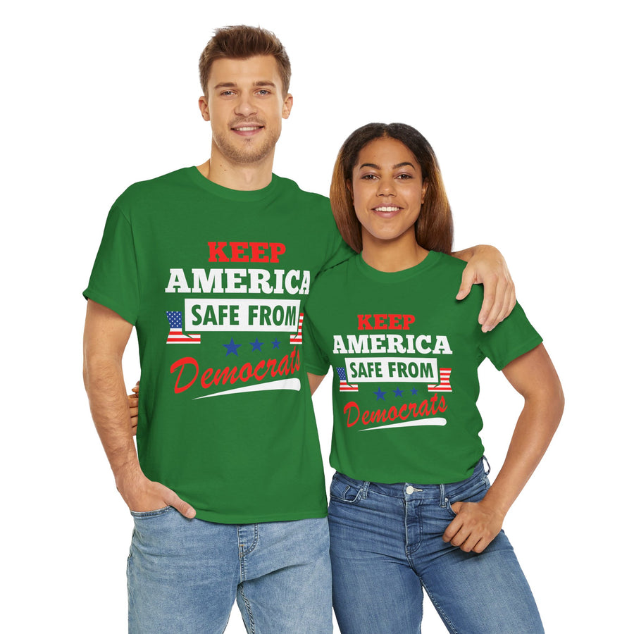 Keep America Safe From Democrats Unisex Heavy Cotton Tee