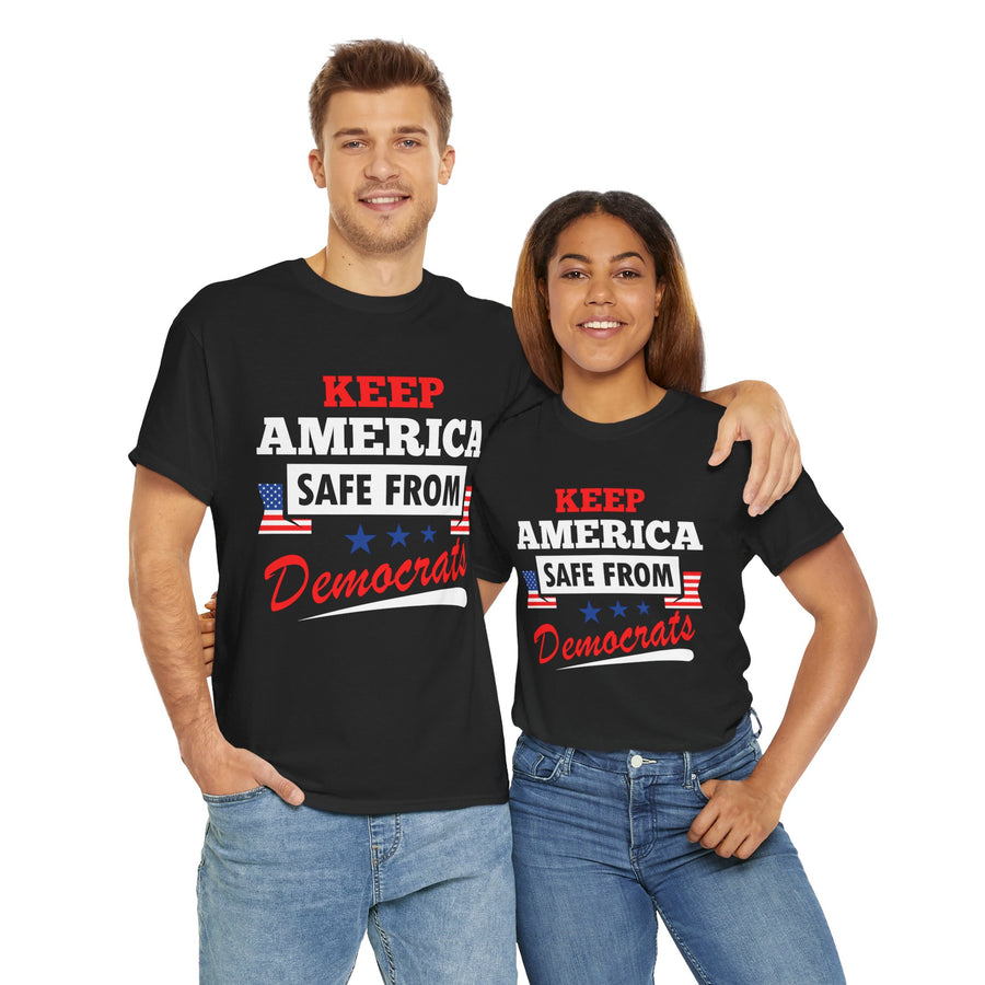 Keep America Safe From Democrats Unisex Heavy Cotton Tee