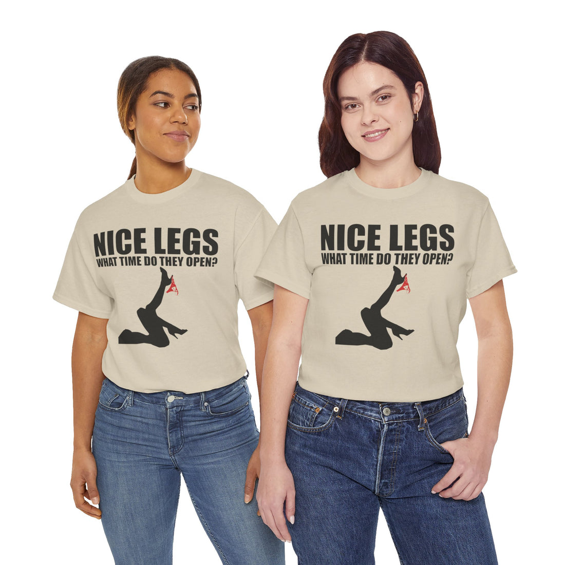 Nice Legs What Time Do They Open? Unisex Heavy Cotton Tee