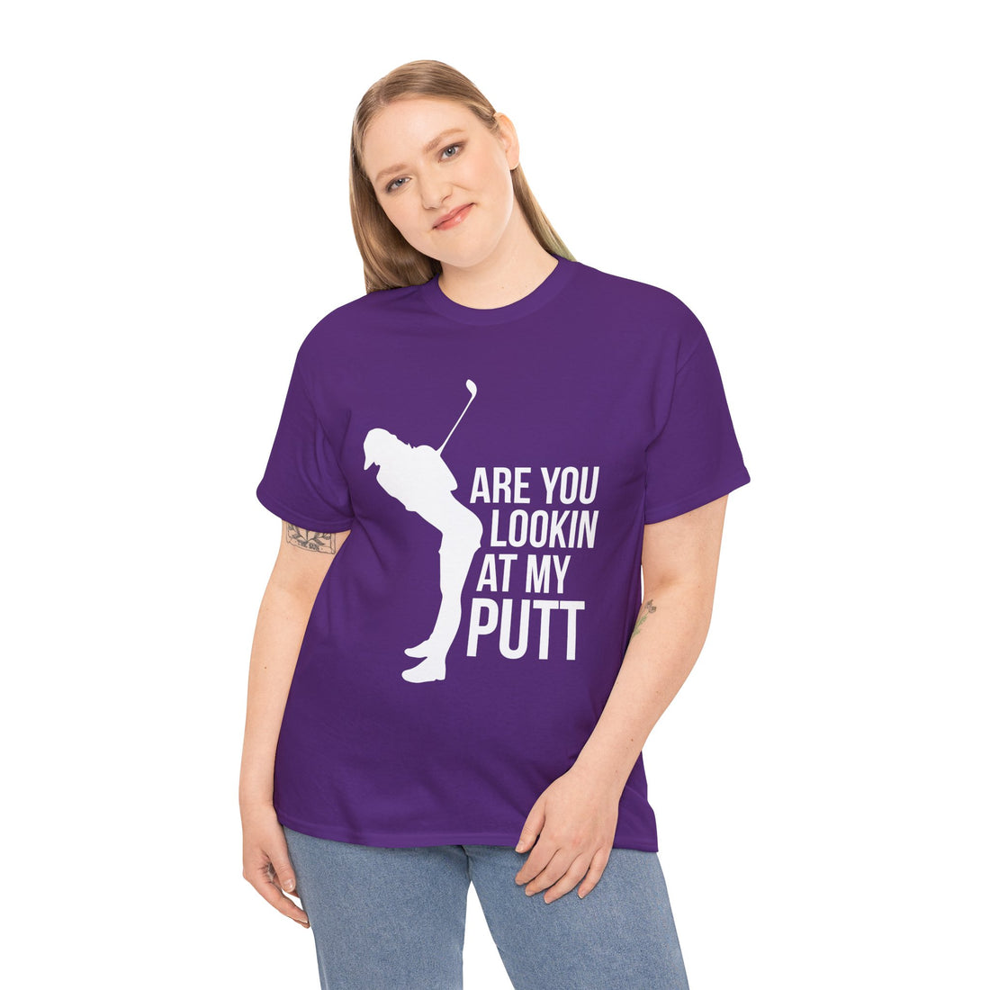 Are You Lookin At My Putt Unisex Heavy Cotton Tee