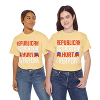 Republican Policies Hurt Everyone Unisex Heavy Cotton Tee