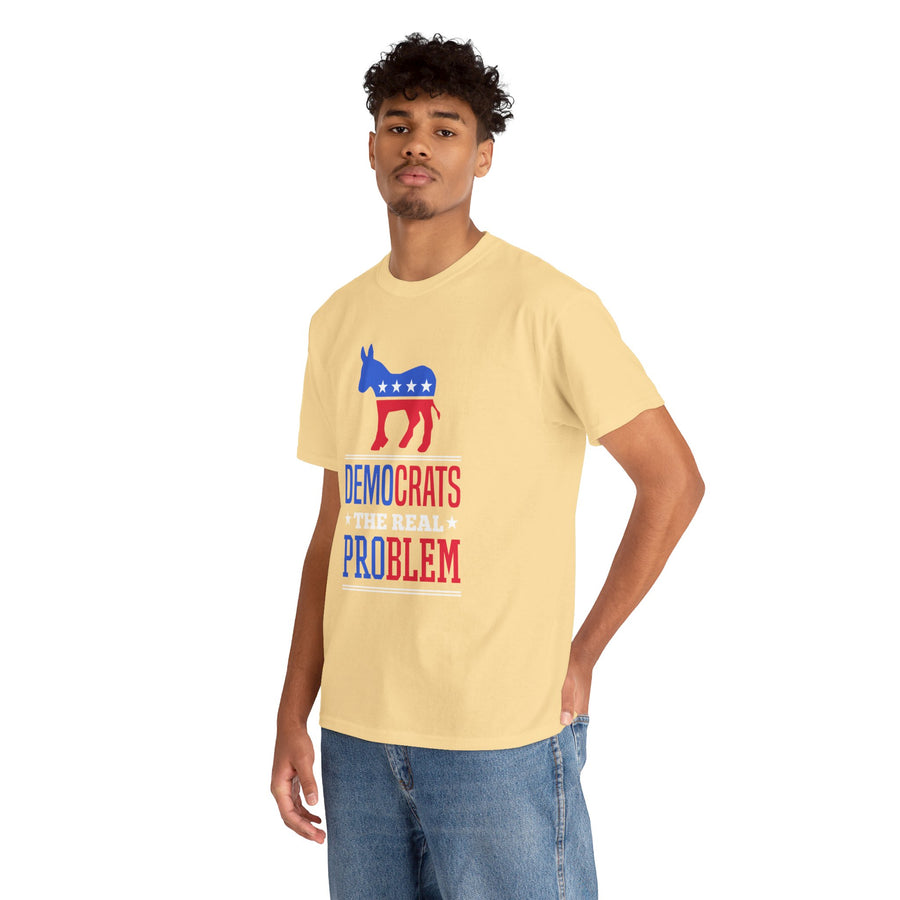 Democrats The Real Problem Unisex Heavy Cotton Tee