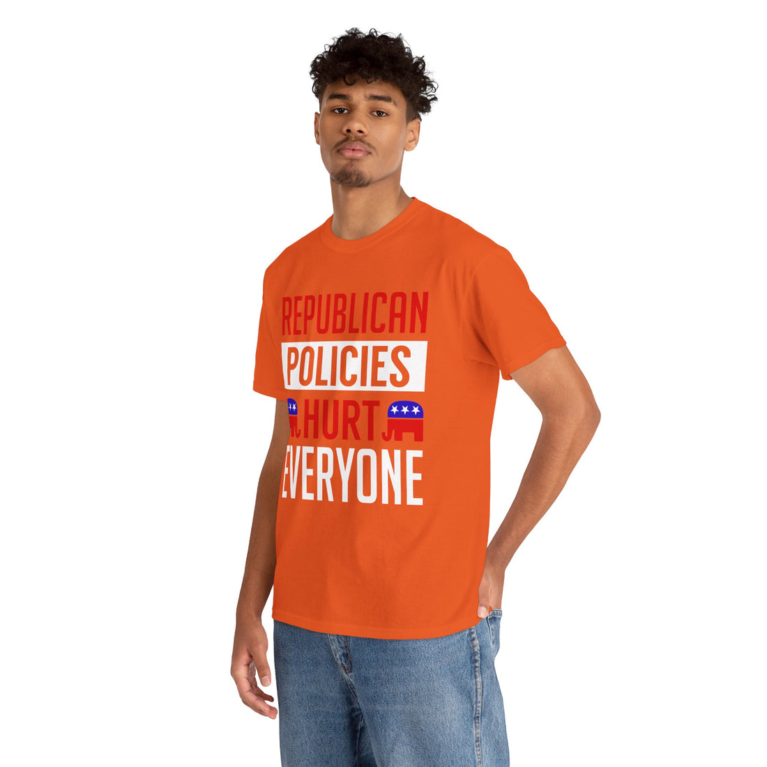 Republican Policies Hurt Everyone Unisex Heavy Cotton Tee