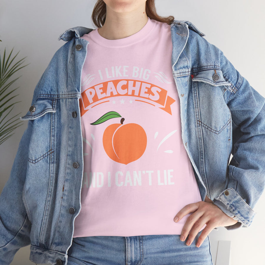 I Like Big Peaches I Can't Lie Unisex Heavy Cotton Tee