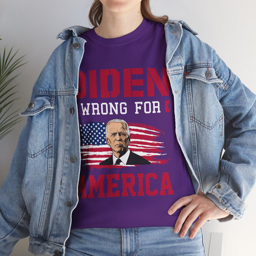 Biden Wrong for America Unisex Heavy Cotton Tee