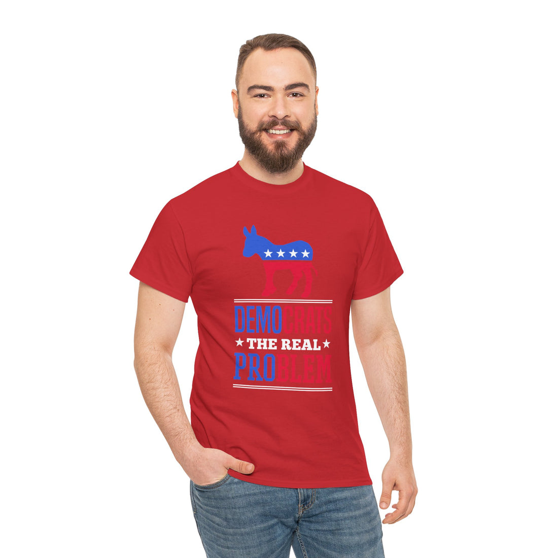 Democrats The Real Problem Unisex Heavy Cotton Tee