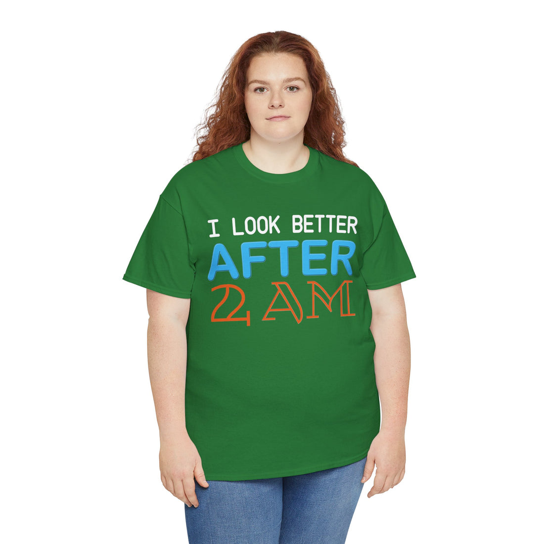 I Look Better After 2 AM Unisex Heavy Cotton Tee