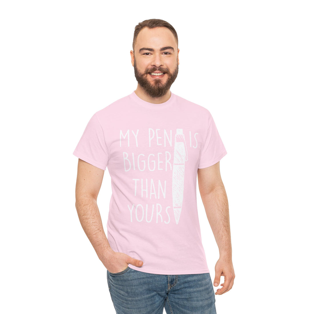 My Pen Is Bigger Than Yours Unisex Heavy Cotton Tee